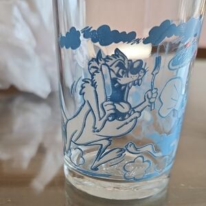 Vintage Looney Tunes Collectible Juice Glass Tasmanian Devil Daffy Duck Porky
